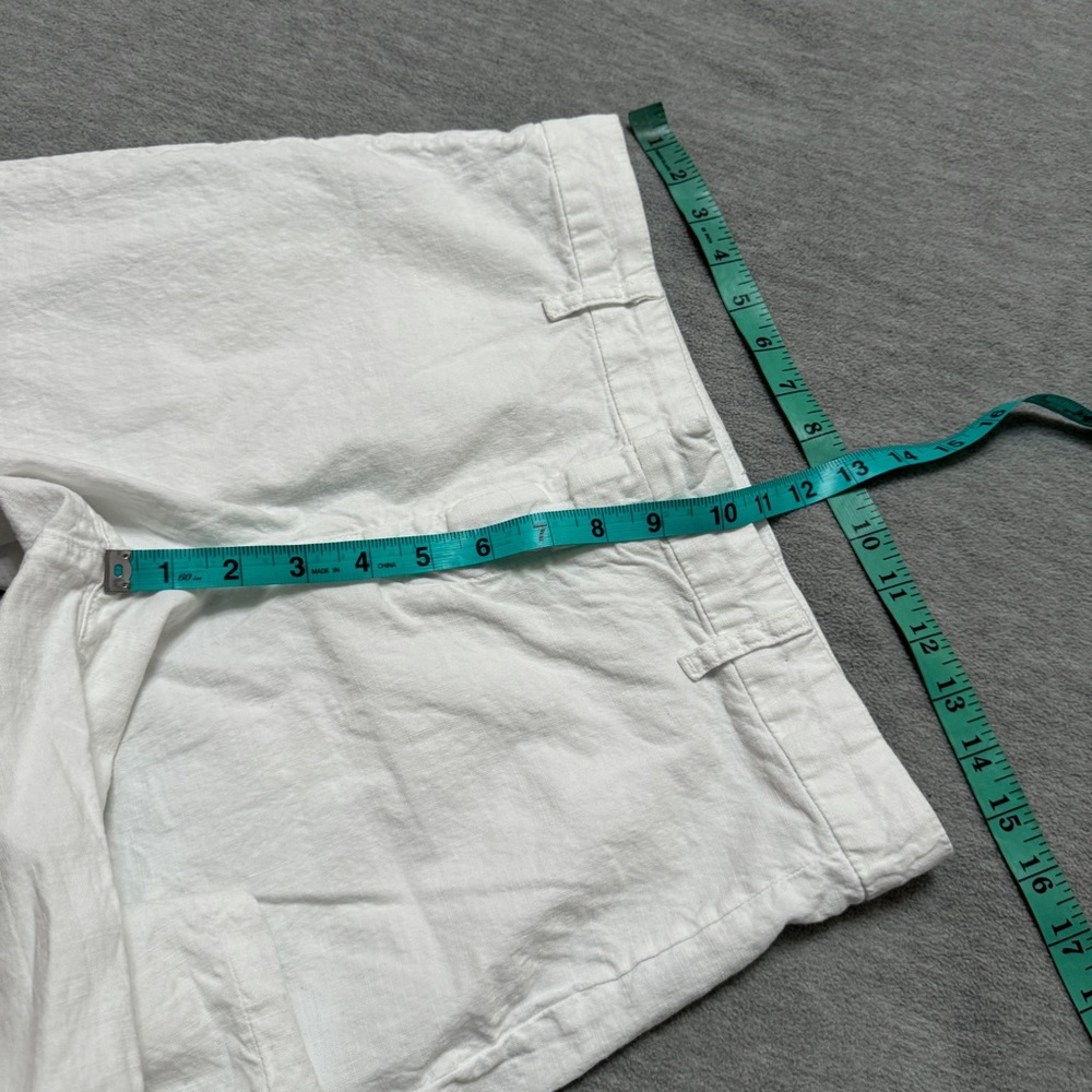 Frank Eileen sz 6 Wexford Linen Cotton Pants Trouser White Wide Leg High Waist - Picture 12 of 13